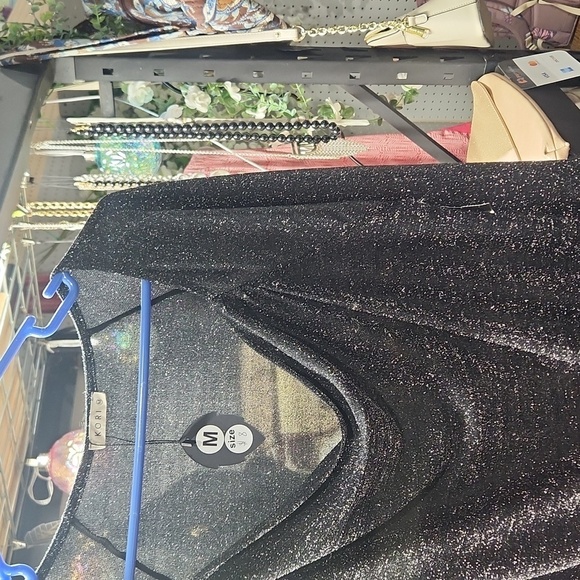 Kori Black Glitter Top Teddy Size Medium - Picture 3 of 5